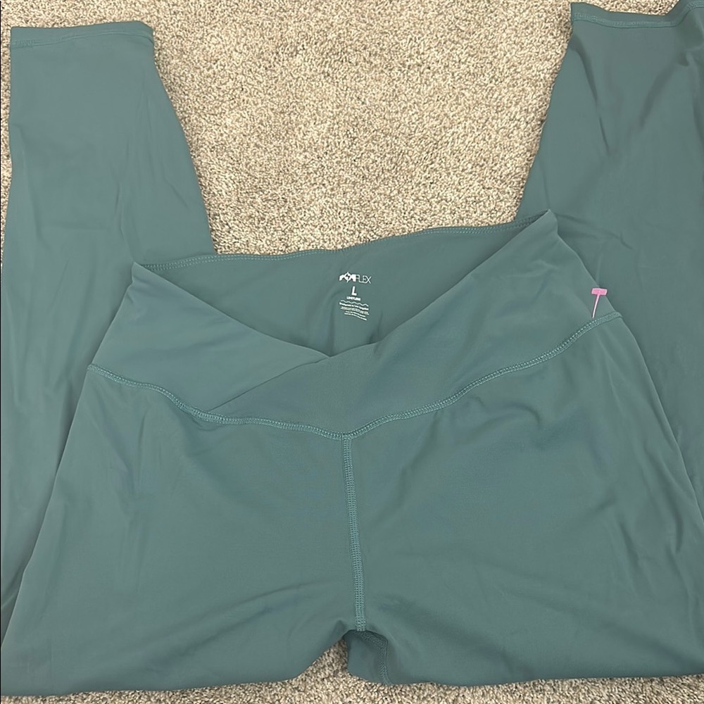 PopFlex Teal High-Waisted Leggings (Never Worn)
